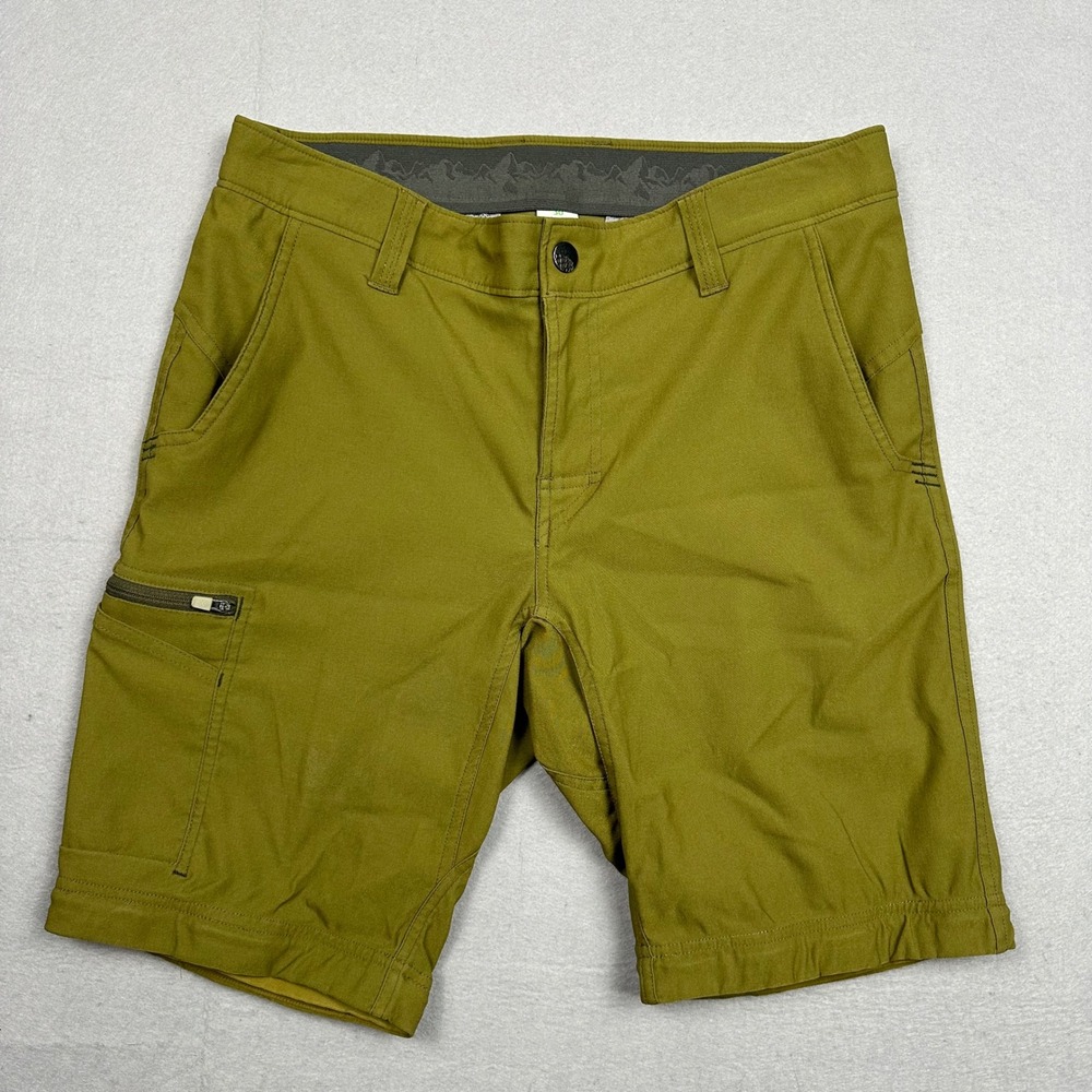 Stio Mens Hiking Outdoor Shorts 9" Olive Green Size 30 Style 2427 Stretch Nylon